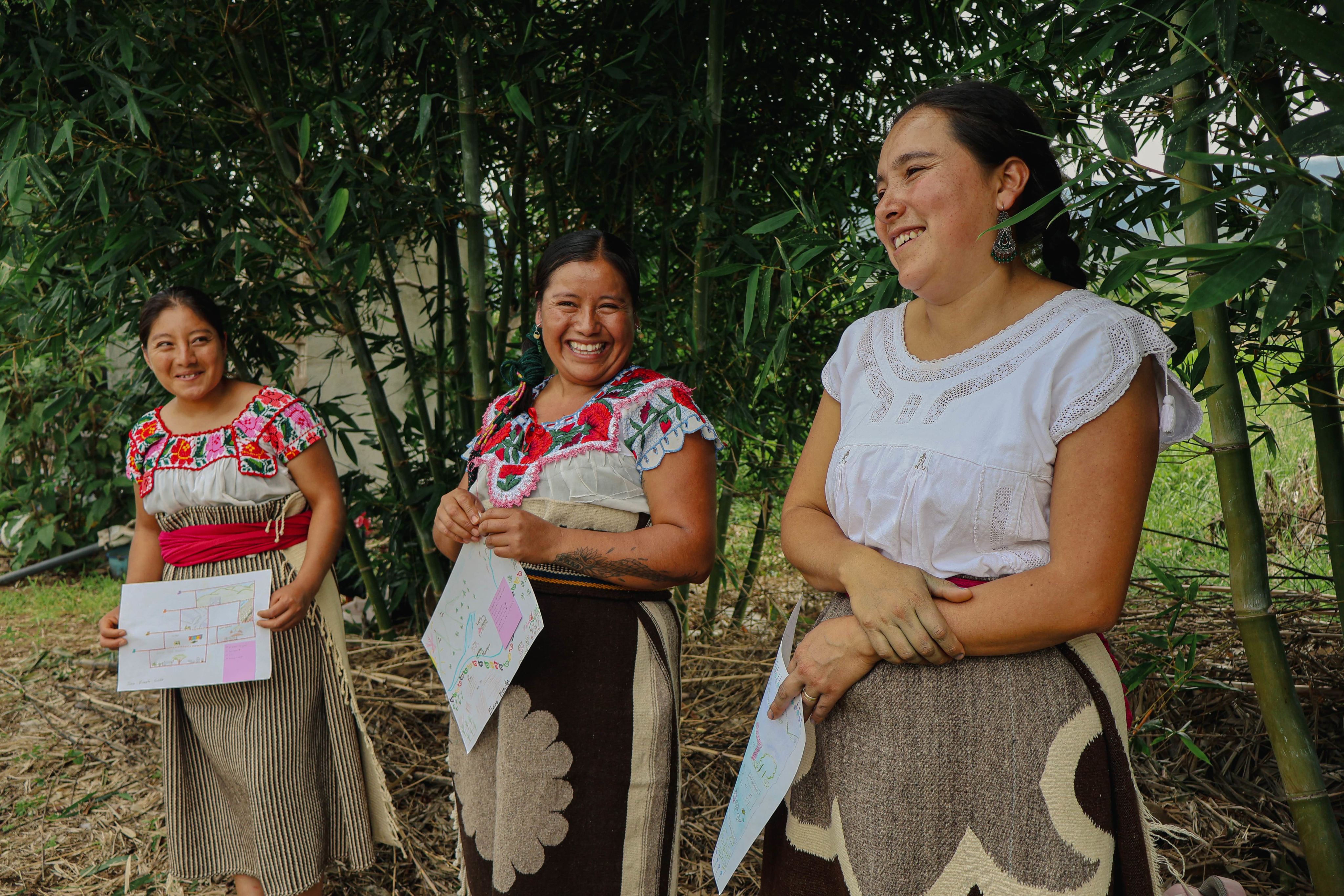 Smiling women farmers from rural Mexico