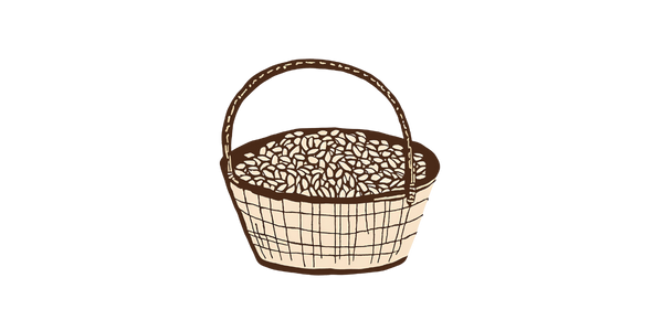Illustration of a basket of seeds