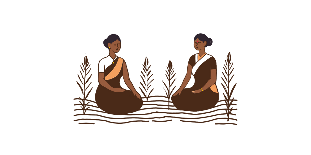 Illustration of Indian woman farmers
