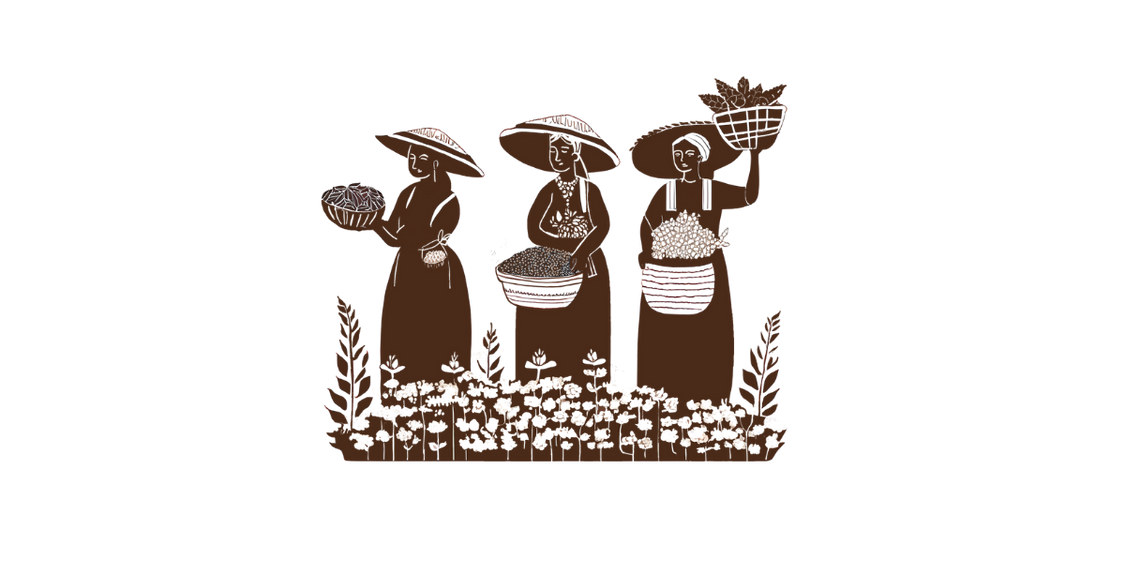 Illustration of women farmers in Latin America